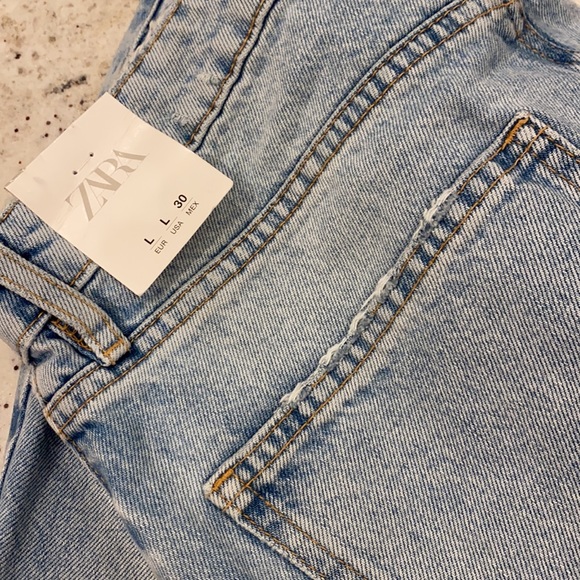 𝗡𝗪𝗧 𝗭𝗮𝗿𝗮 • Ripped Denim Mini Skirt TRF - Picture 6 of 11